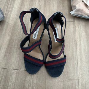 Steve Madden Red and Navy Heels